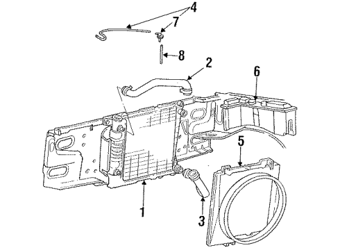 1996 Ford Ranger Radiator & Components Diagram 2 - Thumbnail