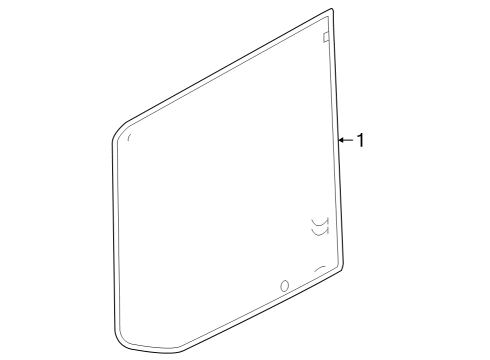 2023 Ford E-Transit Glass & Hardware - Back Door Diagram 1 - Thumbnail