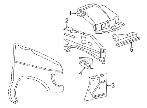 1997 Ford E-250 Econoline Structural Components & Rails Diagram