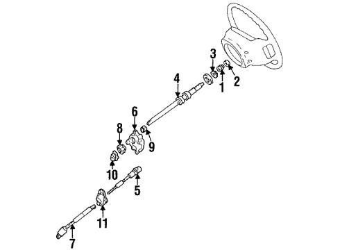 1995 Ford Ranger Shaft & Internal Components Diagram