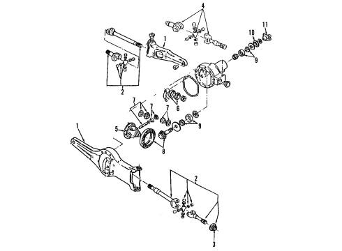 1985 Ford Bronco II Front Axle, Differential, Propeller Shaft Diagram