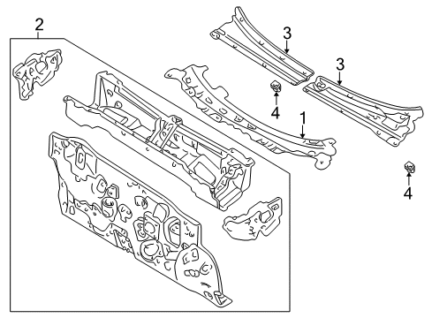 2005 Mercury Mariner Cowl Diagram