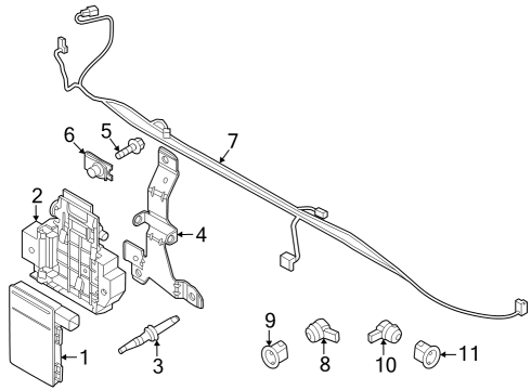 2021 Ford F-150 WIRE - PARKING DISTANCE AID SE Diagram for ML3Z-15K867-C