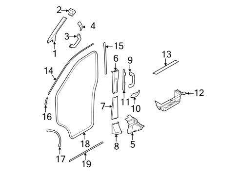 2023 Ford E-Transit Interior Trim - Pillars Diagram 2 - Thumbnail