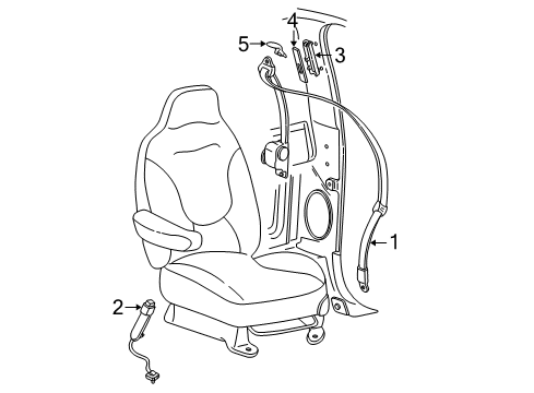 2005 Ford Expedition Front Seat Belts Diagram 2 - Thumbnail