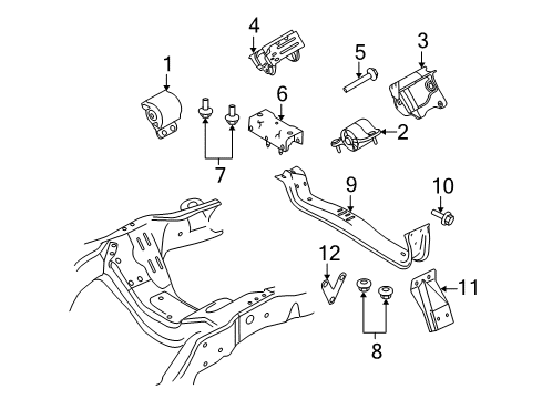 2009 Ford F-250 Super Duty Retainer Diagram for 6C3Z-6A012-AA