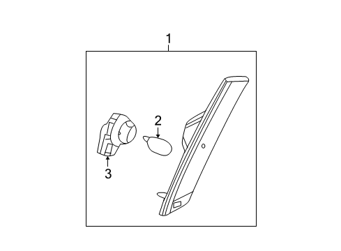 2011 Mercury Milan Lamp Assembly - Side Marker Diagram for AE5Z-13200-B