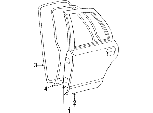 2002 Mercury Grand Marquis Rear Door Diagram