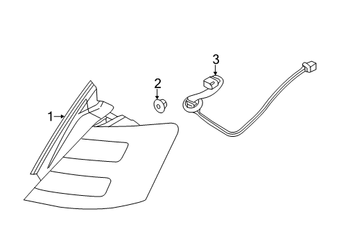 2018 Ford Taurus Lamp Assembly - Rear Diagram for DG1Z-13405-AA