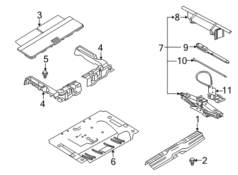 2009 Ford Explorer Interior Trim - Rear Body Diagram 1 - Thumbnail