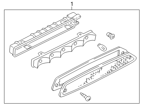 2005 Mercury Mariner Lamp Assembly - Rear - High Mounted Diagram for 5L8Z-13A613-AA