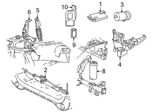 2002 Lincoln Blackwood Spring Diagram for 3U2Z-5580-EA