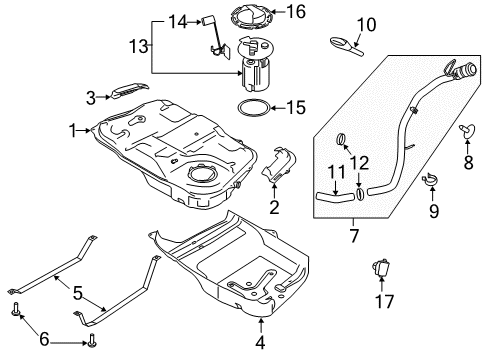 2013 Ford Fusion Fuel System Components Diagram 5 - Thumbnail