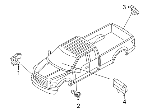 2020 Ford F-150 Parking Aid Diagram 2 - Thumbnail