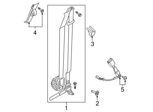 2023 Ford Ranger Seat Belt Diagram 1 - Thumbnail