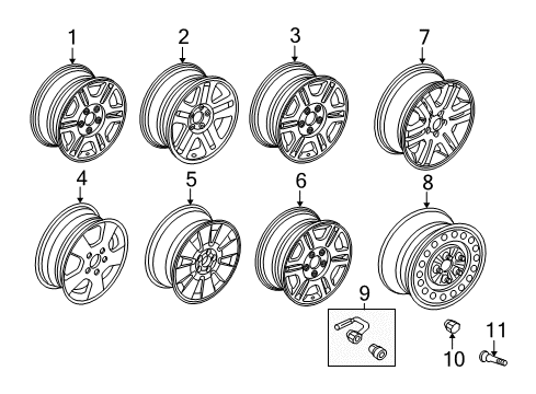 2006 Mercury Mountaineer Wheels Diagram