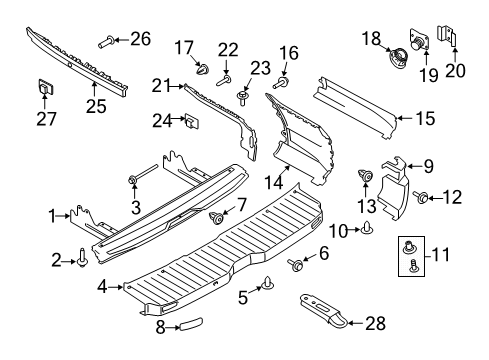 2022 Ford Transit-150 CAP - BUMPER END Diagram for LK4Z-17F774-GD