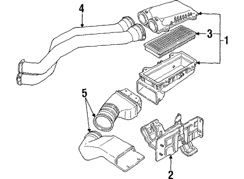 1993 Ford Bronco Air Intake Diagram 1 - Thumbnail