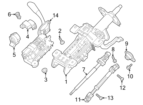 2023 Ford Expedition SELECTOR ASSY - TRANSMISSION Diagram for NL1Z-7P155-A