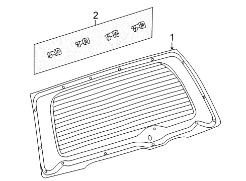 2000 Ford Excursion Weatherstrip - Back Diagram for 1C7Z-7842084-AA