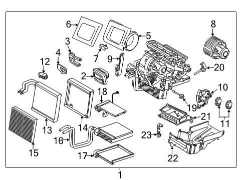 2018 Ford Escape A/C Evaporator Components Diagram 2 - Thumbnail