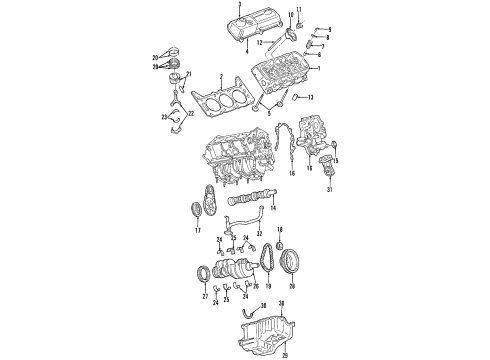 2000 Ford F-150 Insulator Assembly Diagram for F85Z6038MA