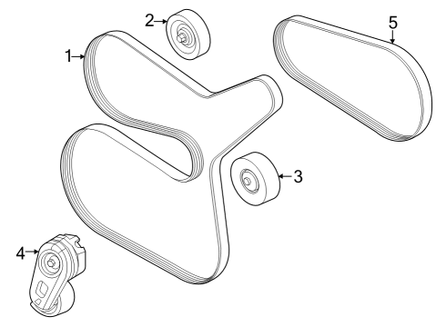 2024 Ford F-350 Super Duty Belts & Pulleys  Diagram 5 - Thumbnail