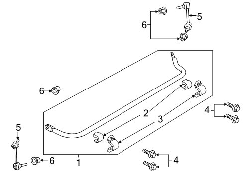 2023 Lincoln Corsair Rear Suspension, Control Arm Diagram 1 - Thumbnail