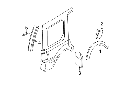 2017 Ford Expedition Exterior Trim - Quarter Panel Diagram