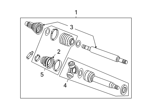 2000 Ford Focus Joint And Stub Shaft Assy Diagram for YS4Z-3B436-GB