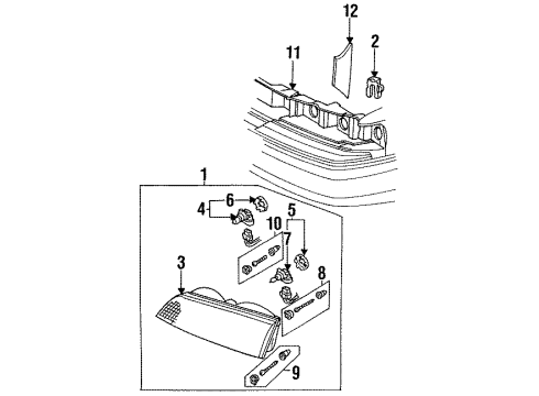 1990 Ford Thunderbird Bulbs Diagram