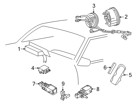 2005 Ford Mustang Air Bag Components Diagram