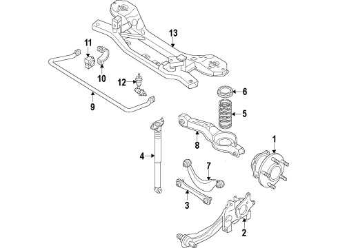 2014 Ford C-Max Spring - Rear Diagram for DV6Z-5560-A