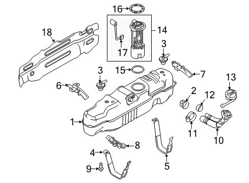 2011 Ford F-250 Super Duty Fuel System Components Diagram 3 - Thumbnail