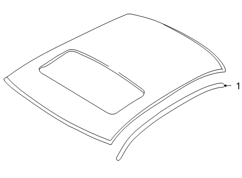 2009 Mercury Sable Exterior Trim - Roof Diagram