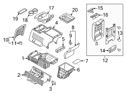 2010 Ford Flex Bezel Diagram for 9A8Z-7406256-AA