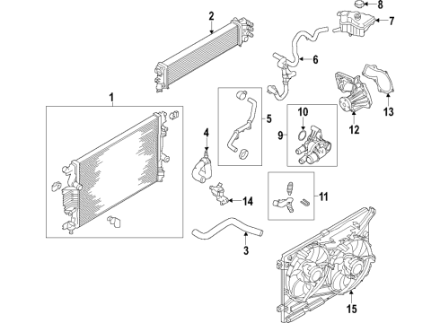 2017 Ford Escape Cooling System, Radiator, Water Pump, Cooling Fan Diagram 5 - Thumbnail