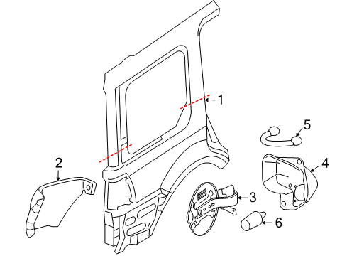 2010 Lincoln Navigator Shield - Splash - Wheelhouse Diagram for 7L7Z-7828371-A