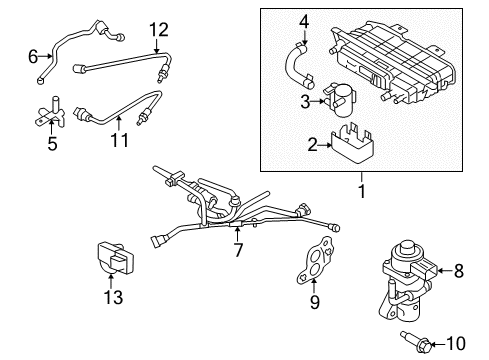 2010 Mercury Milan Emission Components Diagram 2 - Thumbnail