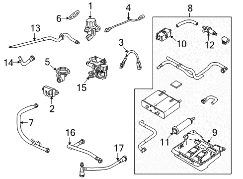 2008 Lincoln Town Car Module - Engine Control - EEC V Diagram for 7W1Z-12A650-EC