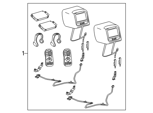 2016 Ford Edge Screen Assembly Diagram for VFT4Z-10E947-CB