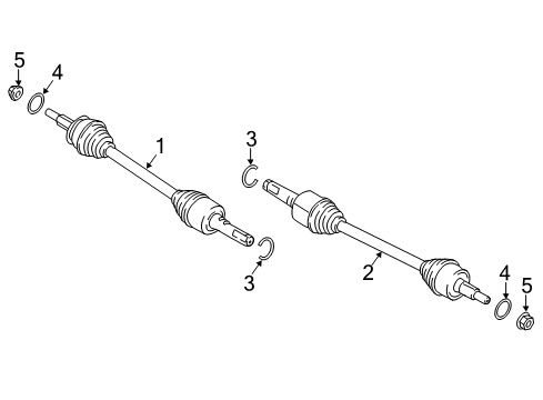 2018 Lincoln Navigator Axle Shaft - Rear Diagram