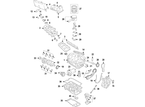 2010 Ford Mustang Tensioner - Timing Belt Diagram for 6L2Z-6K254-A