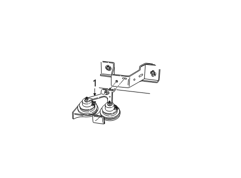 2005 Ford Mustang Horn Assembly Diagram for 4R3Z-13832-AB