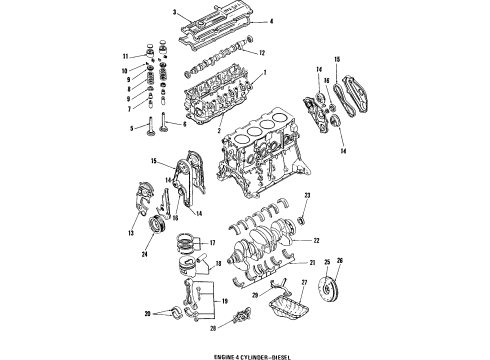 1985 Mercury Lynx Engine & Trans Mounting Diagram 2 - Thumbnail