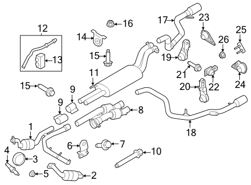 2023 Ford F-150 EXTENSION - EXHAUST PIPE Diagram for ML3Z-5A212-A