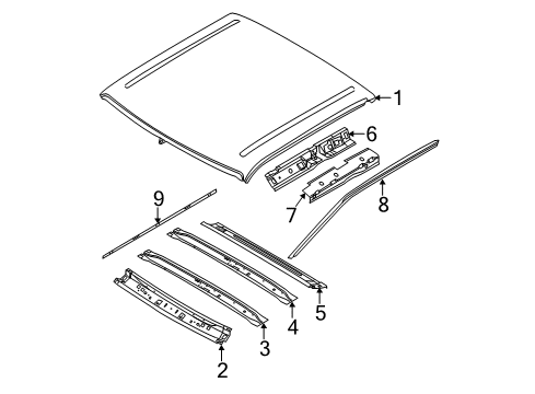 2015 Ford F-250 Super Duty Roof & Components Diagram 3 - Thumbnail