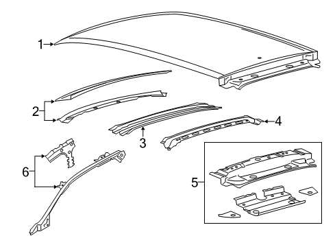 2022 Ford Edge Roof & Components Diagram 2 - Thumbnail