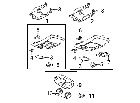 2008 Ford Explorer Overhead Console Diagram 2 - Thumbnail