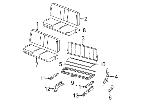 2009 Ford F-250 Super Duty Seat Back Cover Assembly Diagram for 8C3Z-2666600-GA